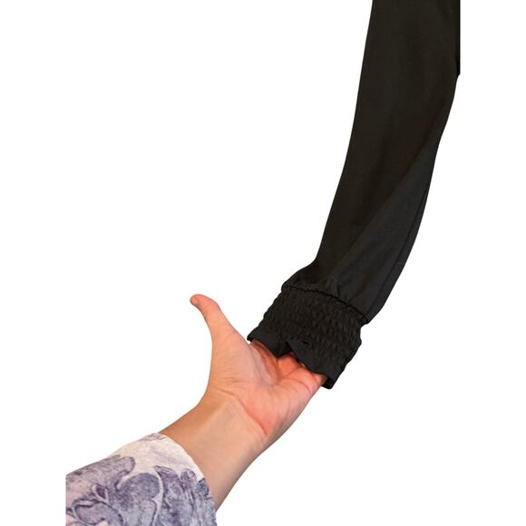 Loft Womens Long Sleeve Shift Dress Sz MP Medium Petite Classic Office Black NEW - Picture 5 of 6